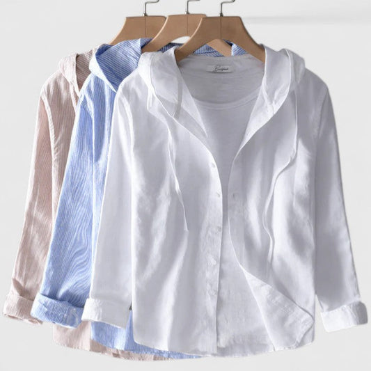 Ariel | Elegant Hooded Blouse