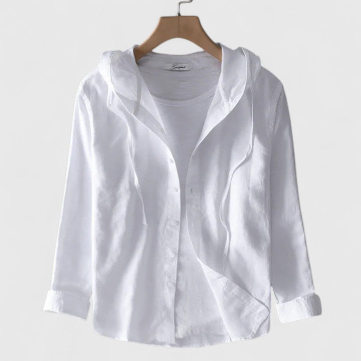 Ariel | Elegant Hooded Blouse