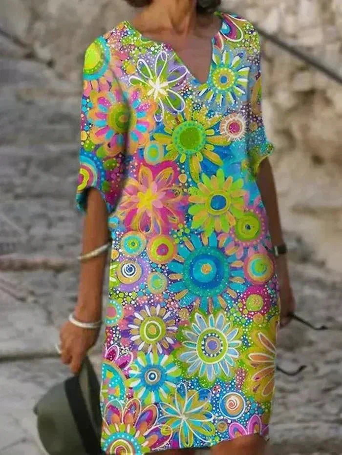 Grace | Vibrant Floral Midi Dress