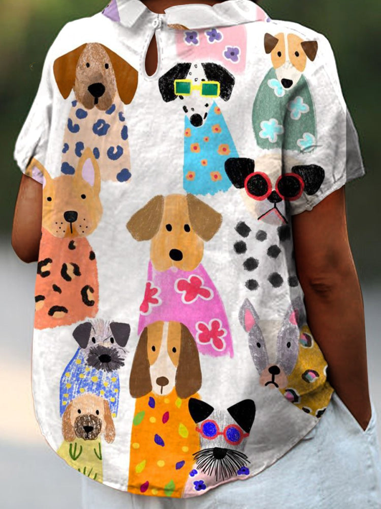 Charlotte | Dog Print Shirt