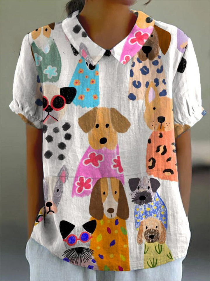 Charlotte | Dog Print Shirt