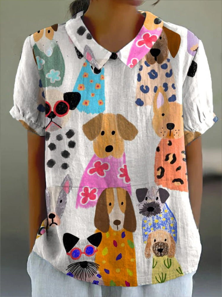 Charlotte | Dog Print Shirt