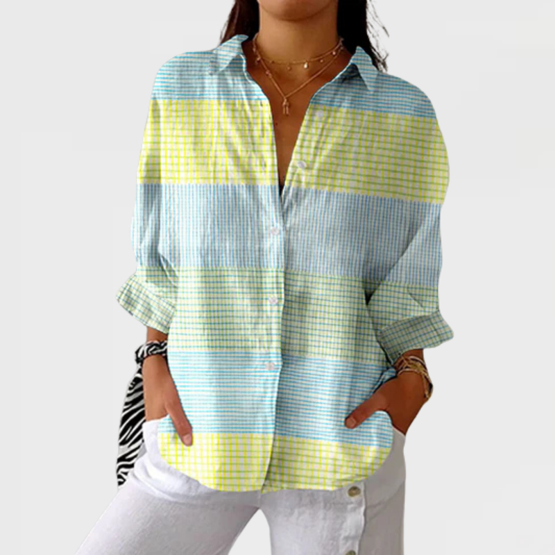 Emerson | Pastel Grid Blouse