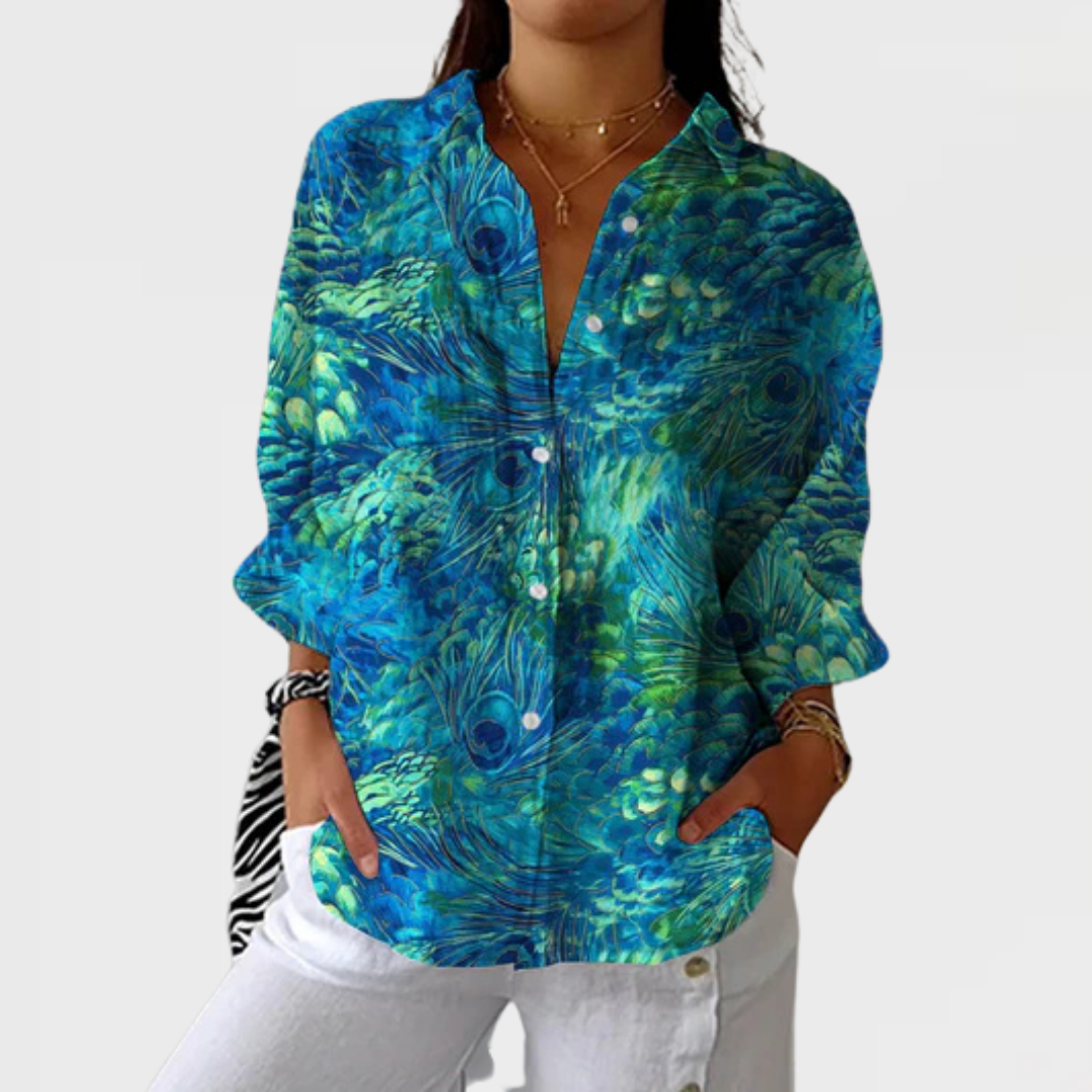 Daphne | Peacock Grace Blouse