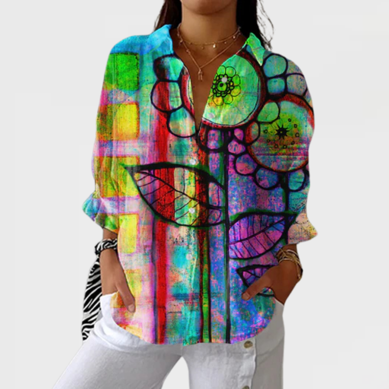 Quinn | Artistic Bloom Blouse