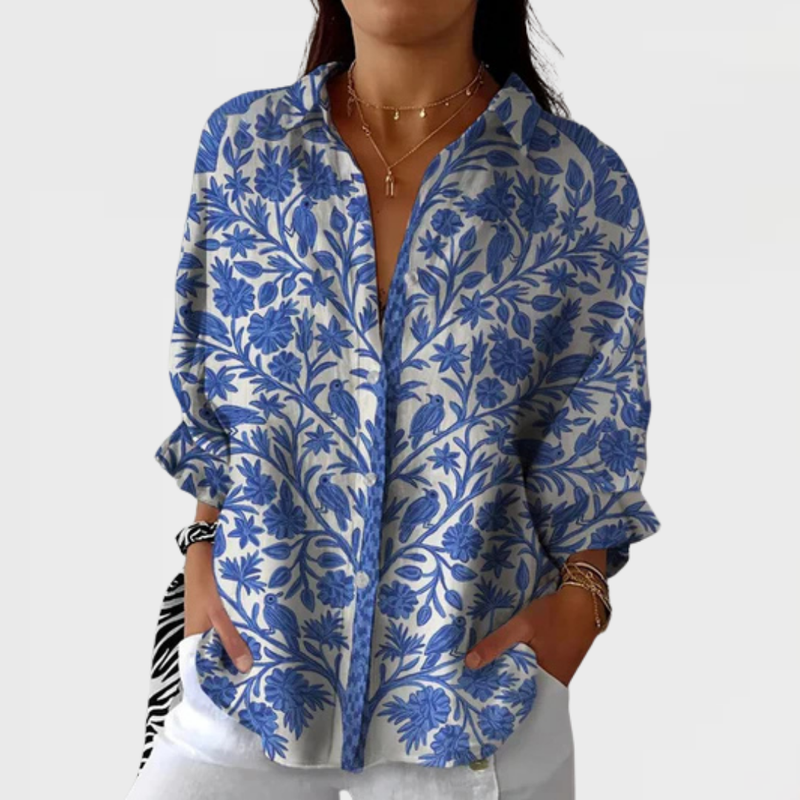 Kinsley | Blue Garden Blouse