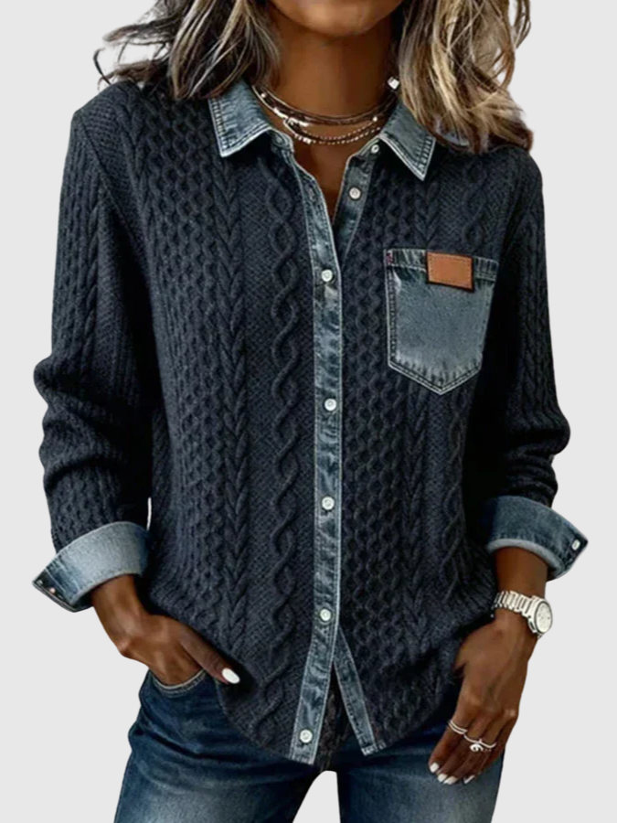 CARRIE | BRAIDED KNIT BLOUSE