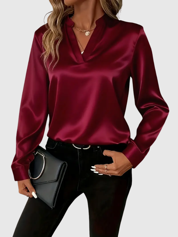 SOPHIA | WRINKLE-RESISTANT V-NECK BLOUSE
