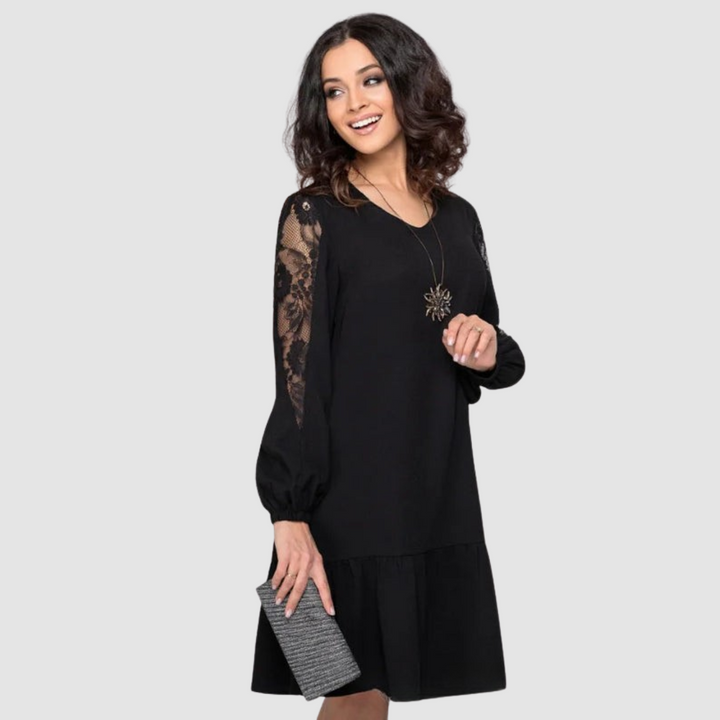 HANNA | SHEER LACE MIDI DRESS