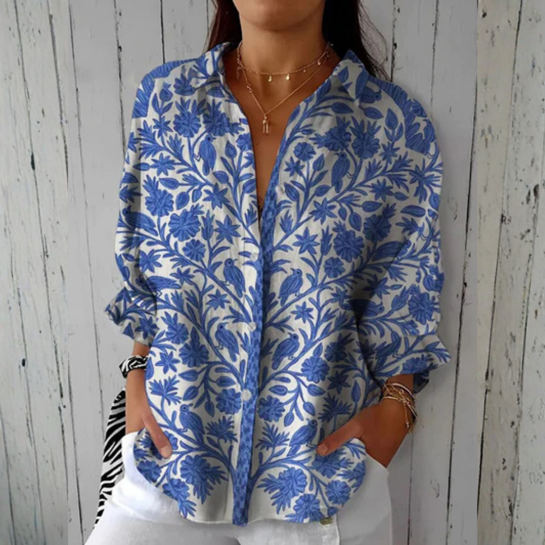 Maelle | Blue Garden Blouse