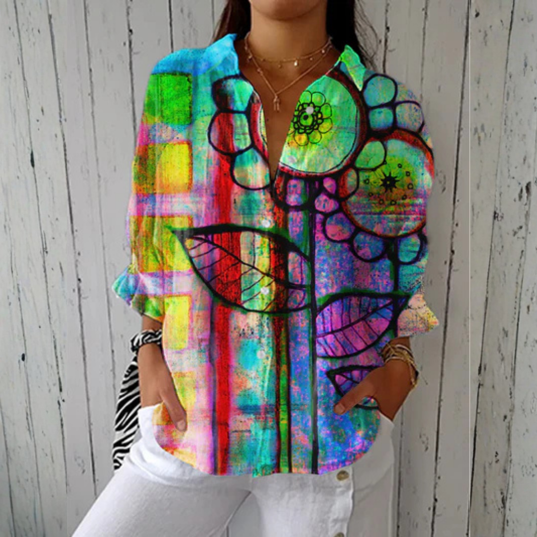 Thalia | Artistic Bloom Blouse