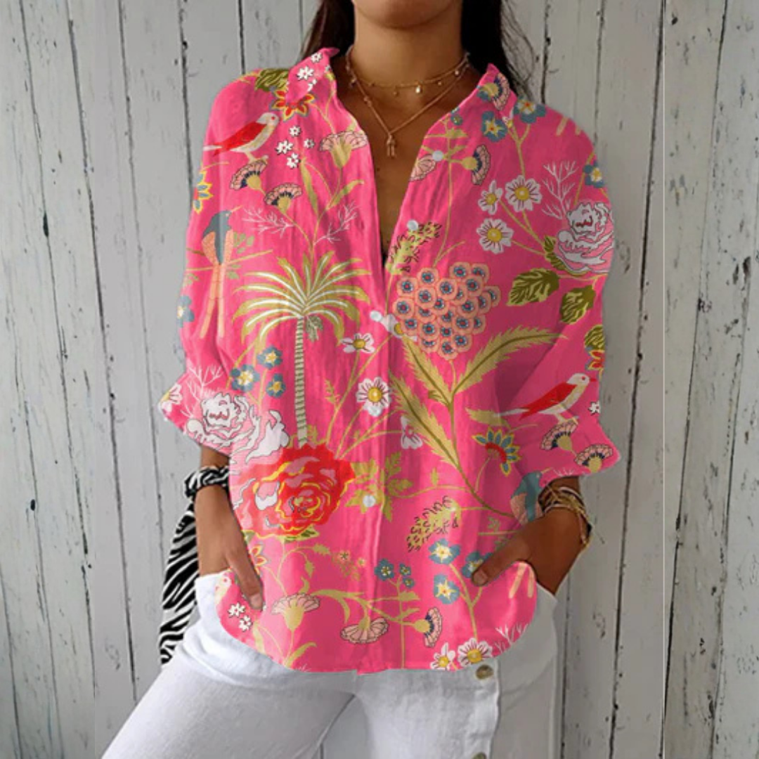 Mireille | Tropical Blossom Blouse