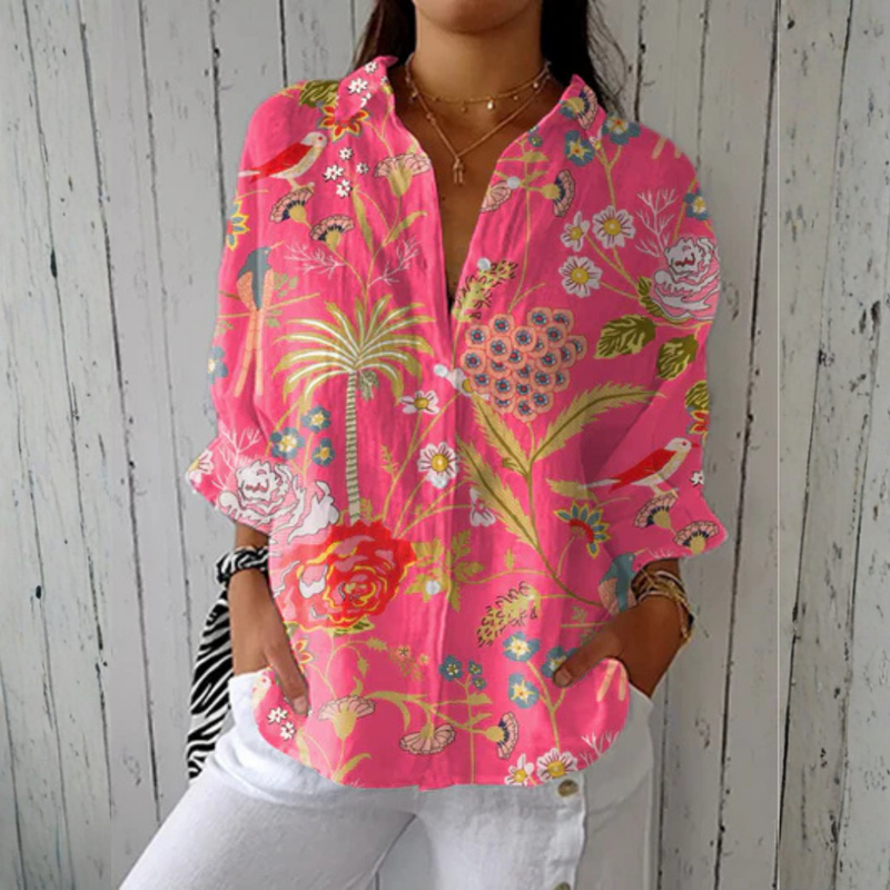 Mireille | Tropical Blossom Blouse