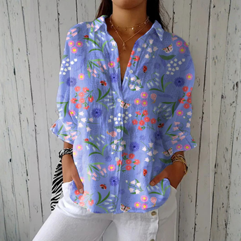 Solene | Playful Dogs Blouse