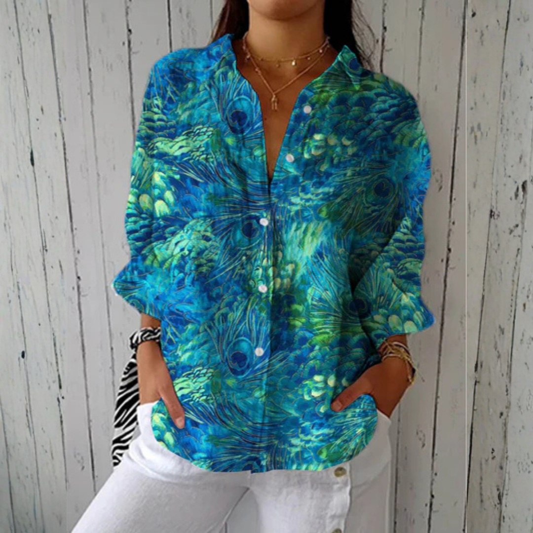 Veda | Peacock Grace Blouse