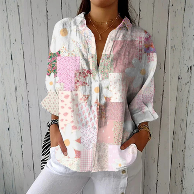 Zinnia | Patchwork Daisy Blouse