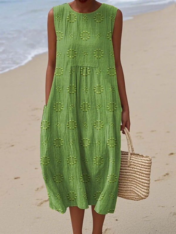 Avery | Patterned Midi Dress