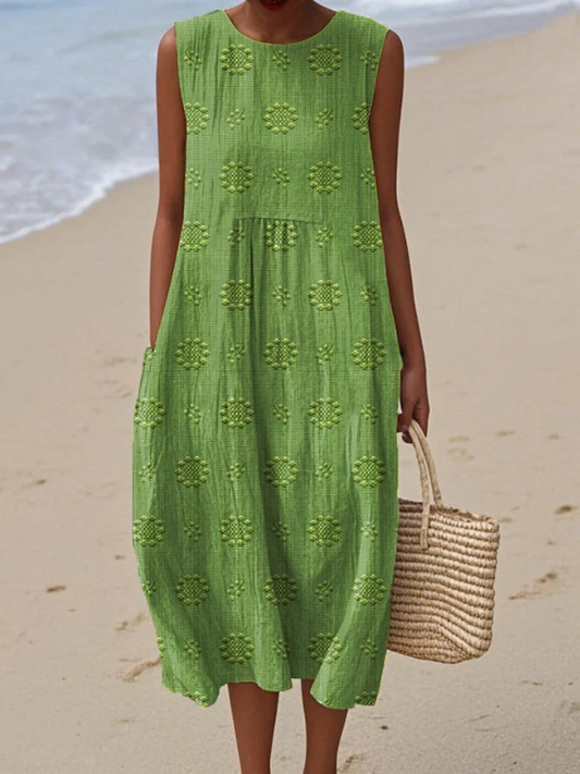 Avery | Patterned Midi Dress