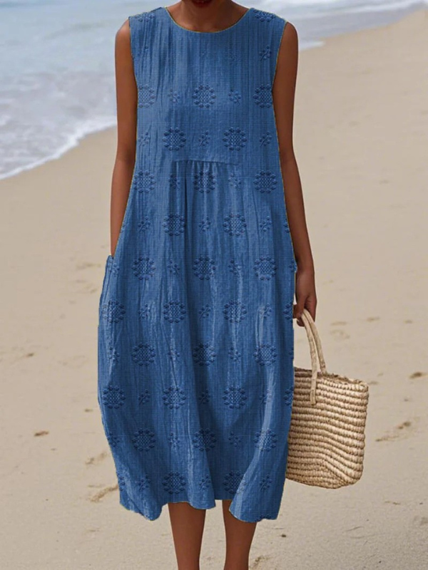 Samantha | Embroidered Midi Dress