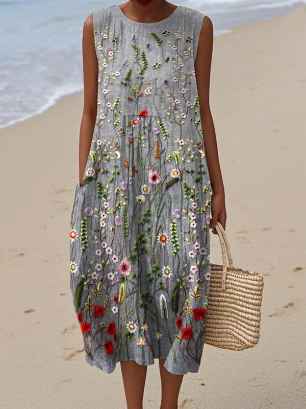 Evelyn | Wildflower Midi Dress