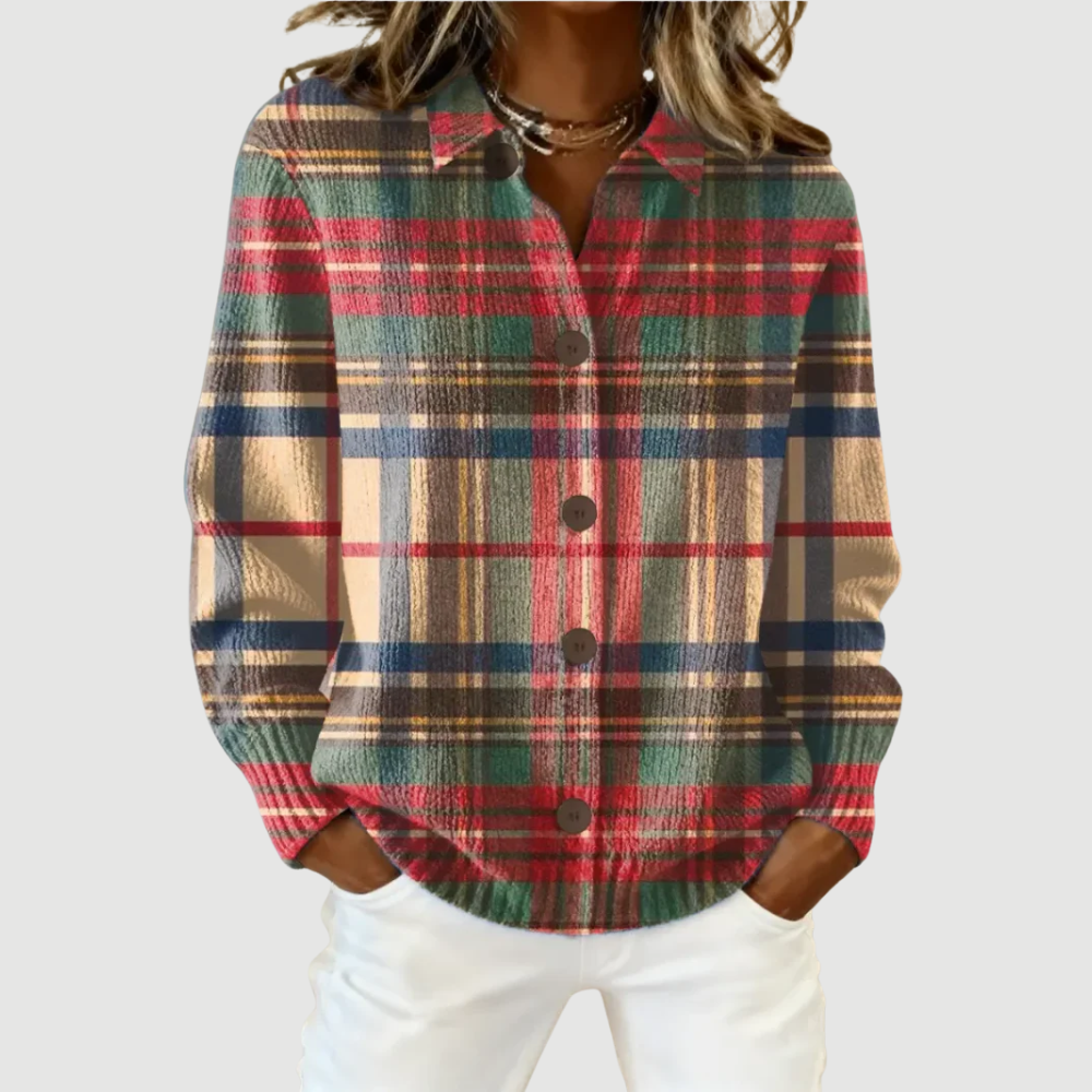 NORA | ELEGANT CHECK BLOUSE