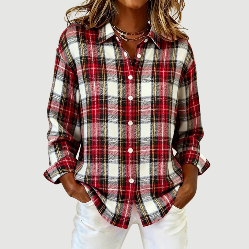 DAPHNE | ELEGANT- CHECK BLOUSE