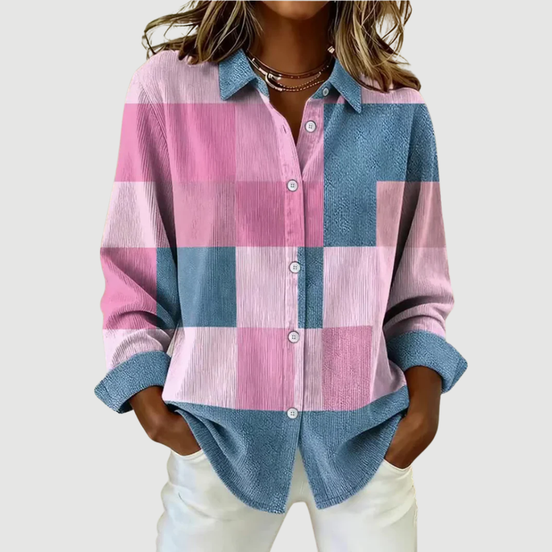 CLARA | PASTEL COLORBLOCK KNIT BLOUSE