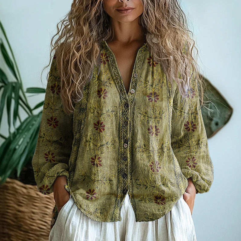 Sienna | Vintage Leaf Blouse