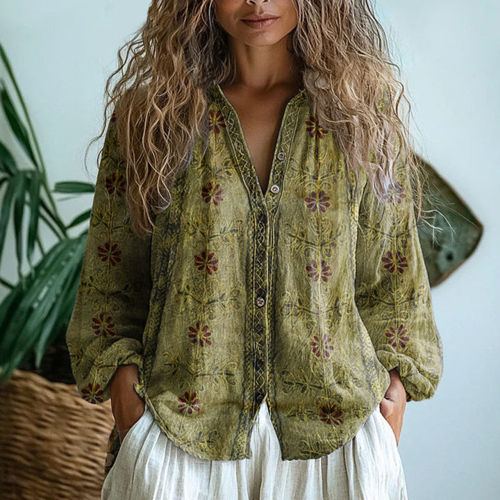 Sienna | Vintage Leaf Blouse