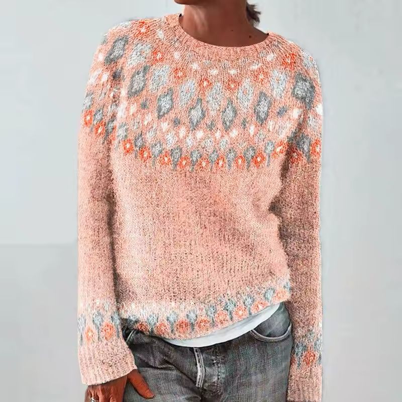 Olivia | Warm sweater with a classic woven pattern