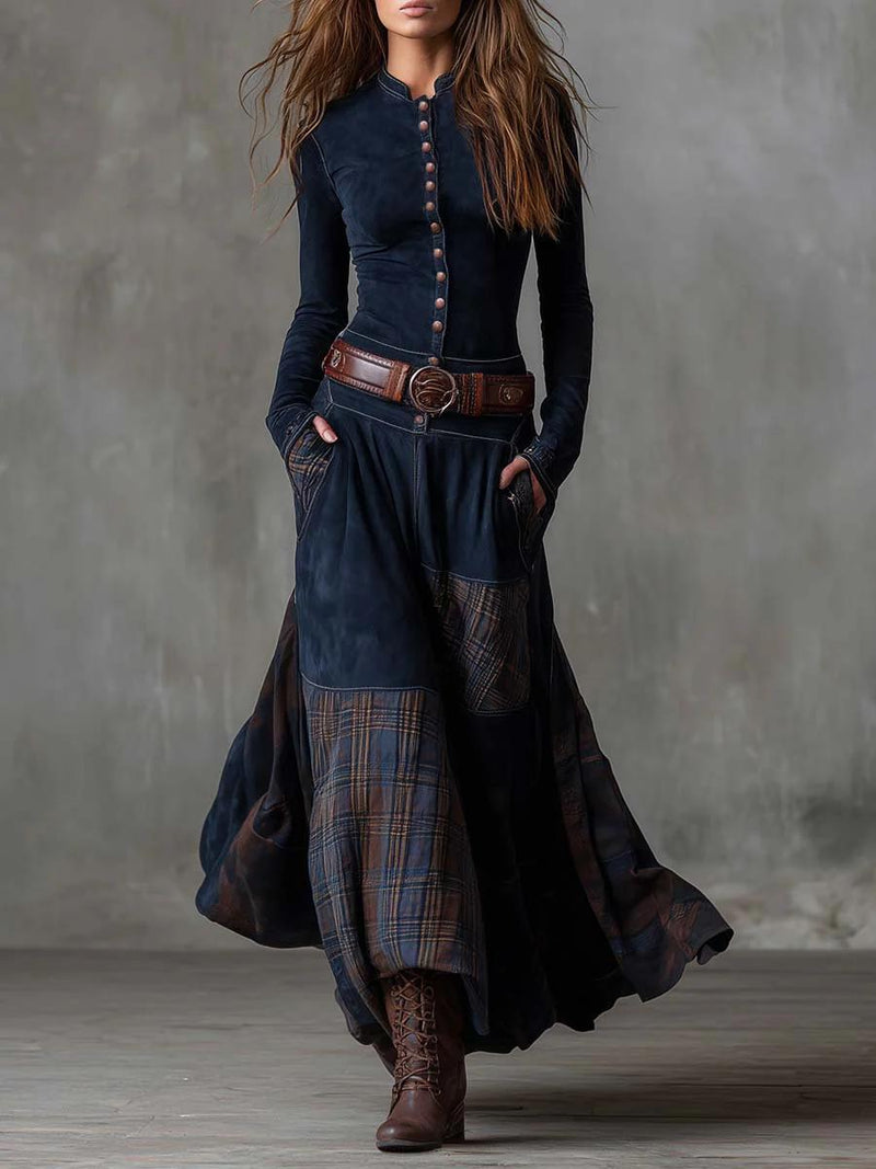 Leonora | Vintage Long Dress (Includes Belt)