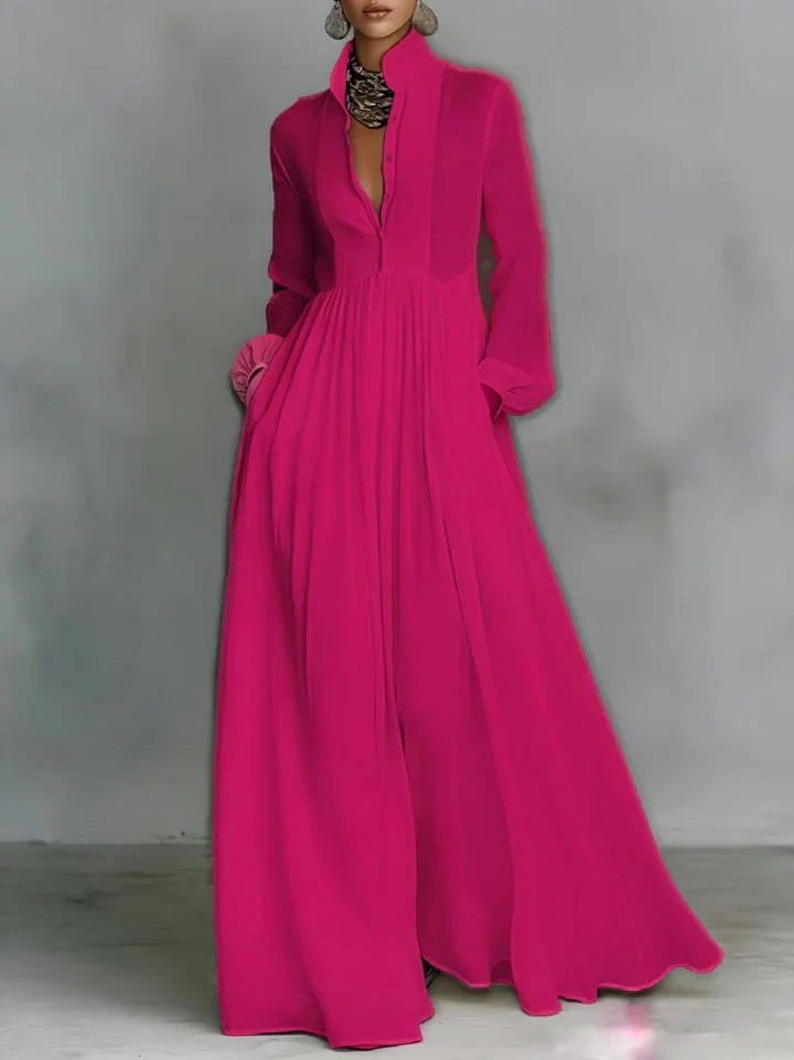 Ginevra | Flowing Button-Front Maxi Dress