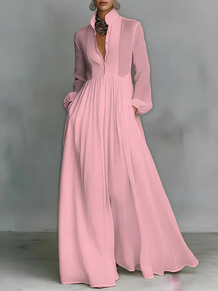 Faelyn | Flowing Button-Front Maxi Dress
