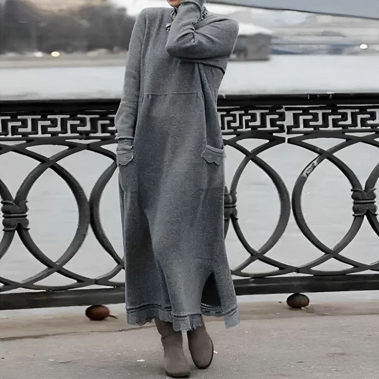 Mara | Cozy Long Sleeve Oversized Winter Dress
