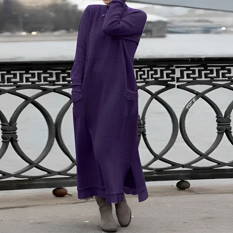 Mara | Cozy Long Sleeve Oversized Winter Dress