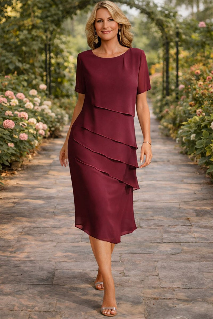 Zanira | Layered Chiffon Midi Dress