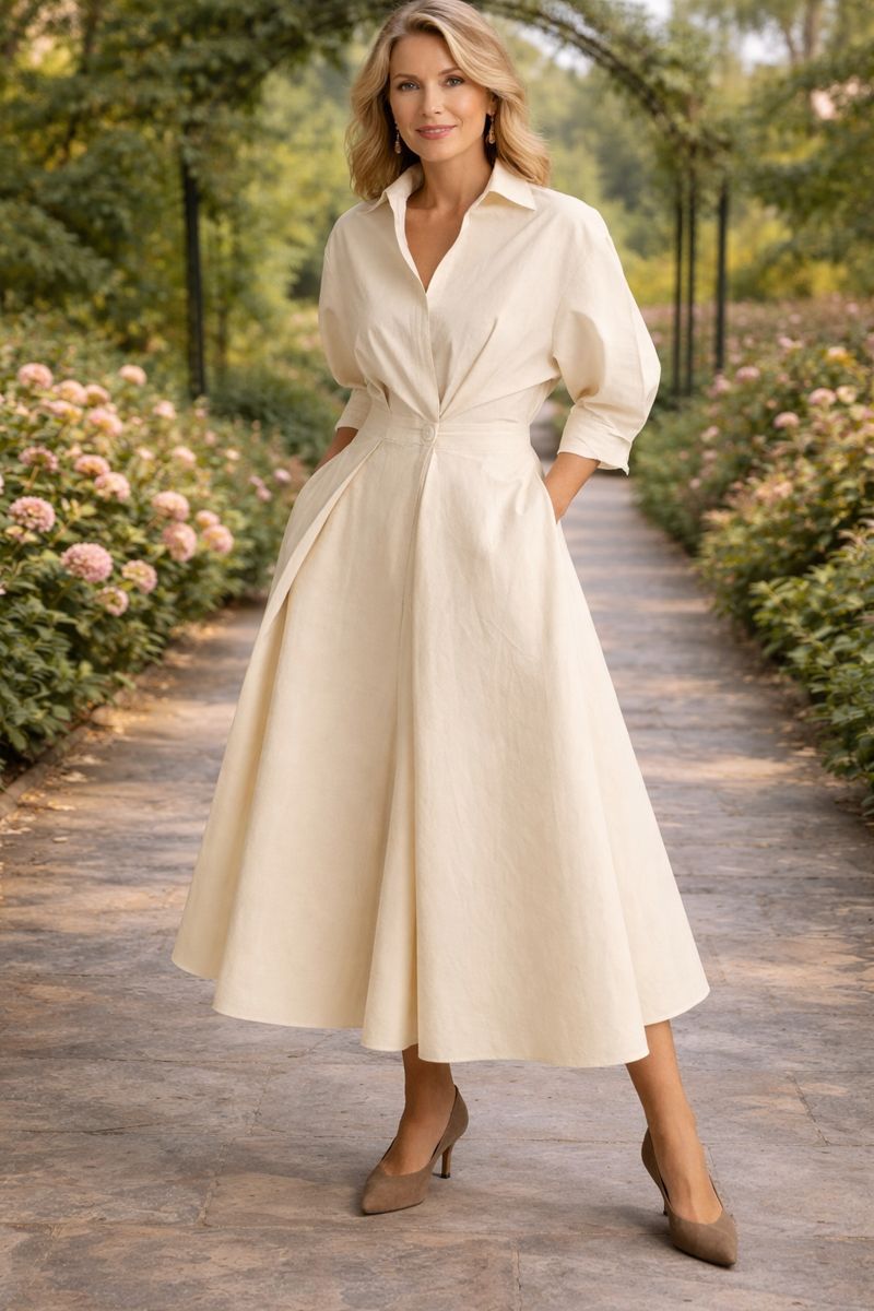 Dorelle | Wrap-Front Flowing Maxi Dress