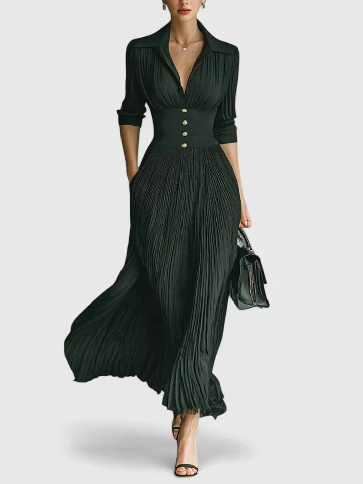 SOPHIA | PLEATED MAXI DRESS
