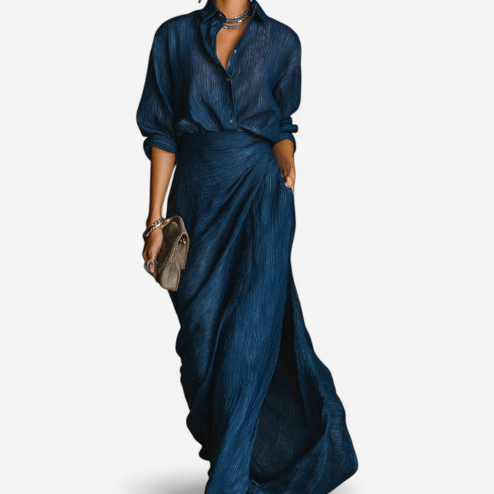 TINA | SHIRT-STYLE MAXI DRESS