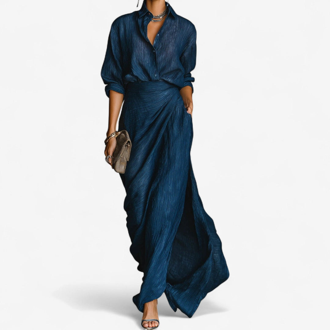 TINA | SHIRT-STYLE MAXI DRESS
