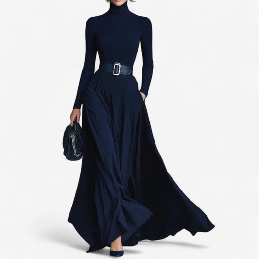 RENATA | HIGH-NECK MAXI DRESS