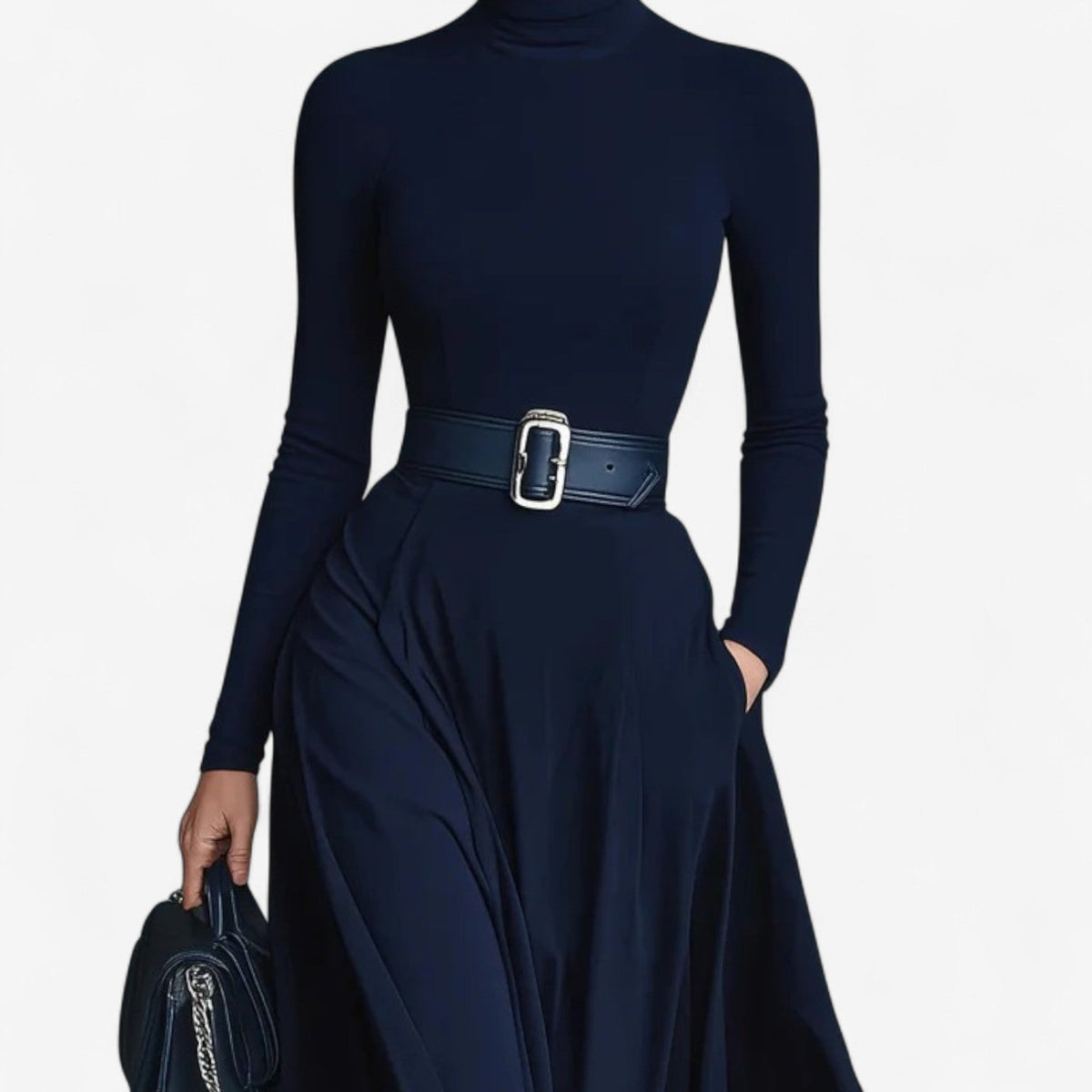 RENATA | HIGH-NECK MAXI DRESS