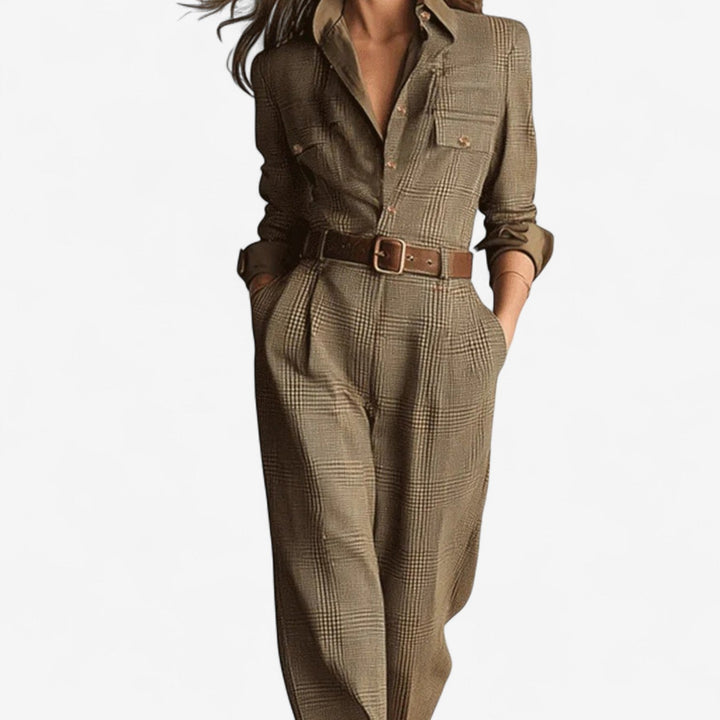 VANESSA | STRUCTURED BELTED JUMPSUIT