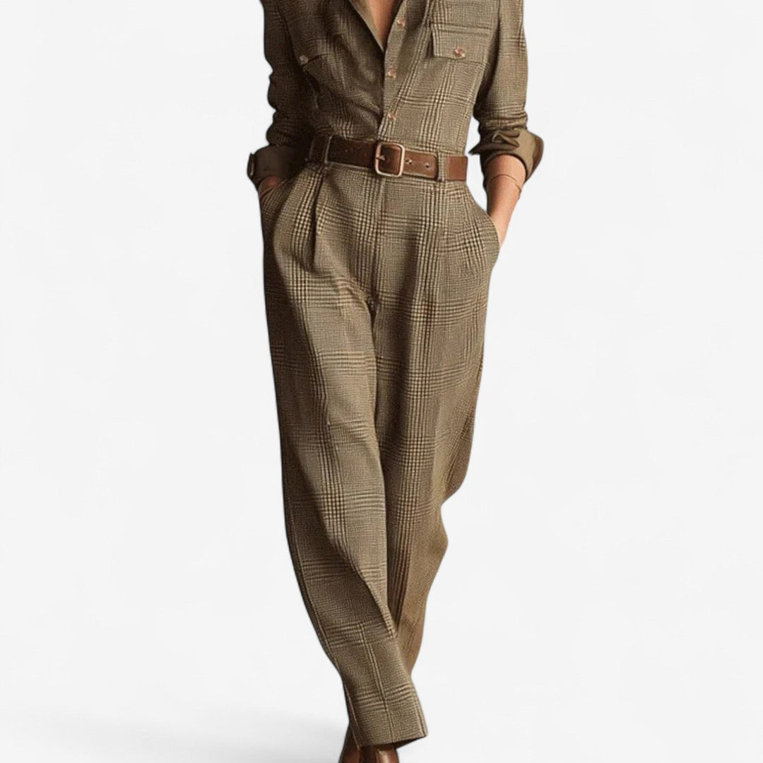 VANESSA | STRUCTURED BELTED JUMPSUIT