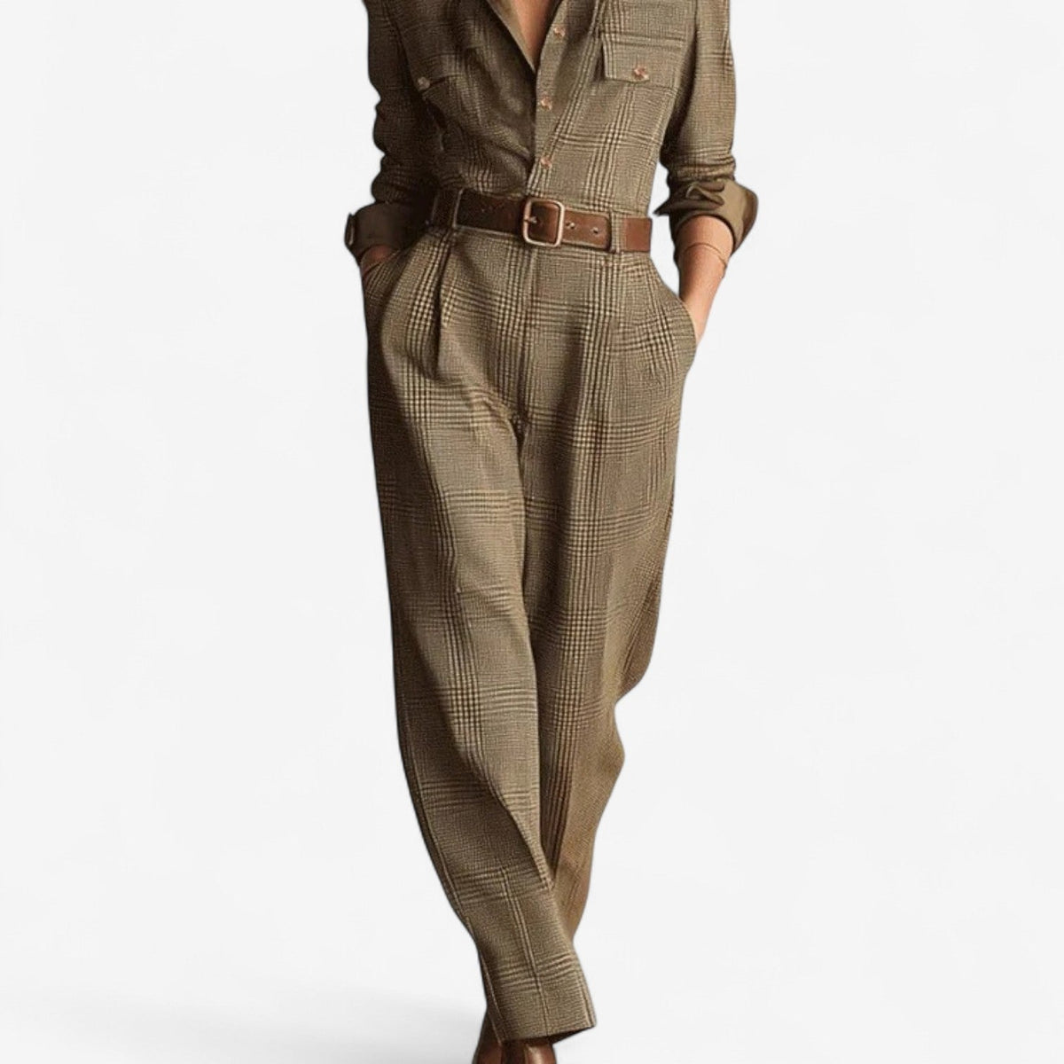VANESSA | STRUCTURED BELTED JUMPSUIT