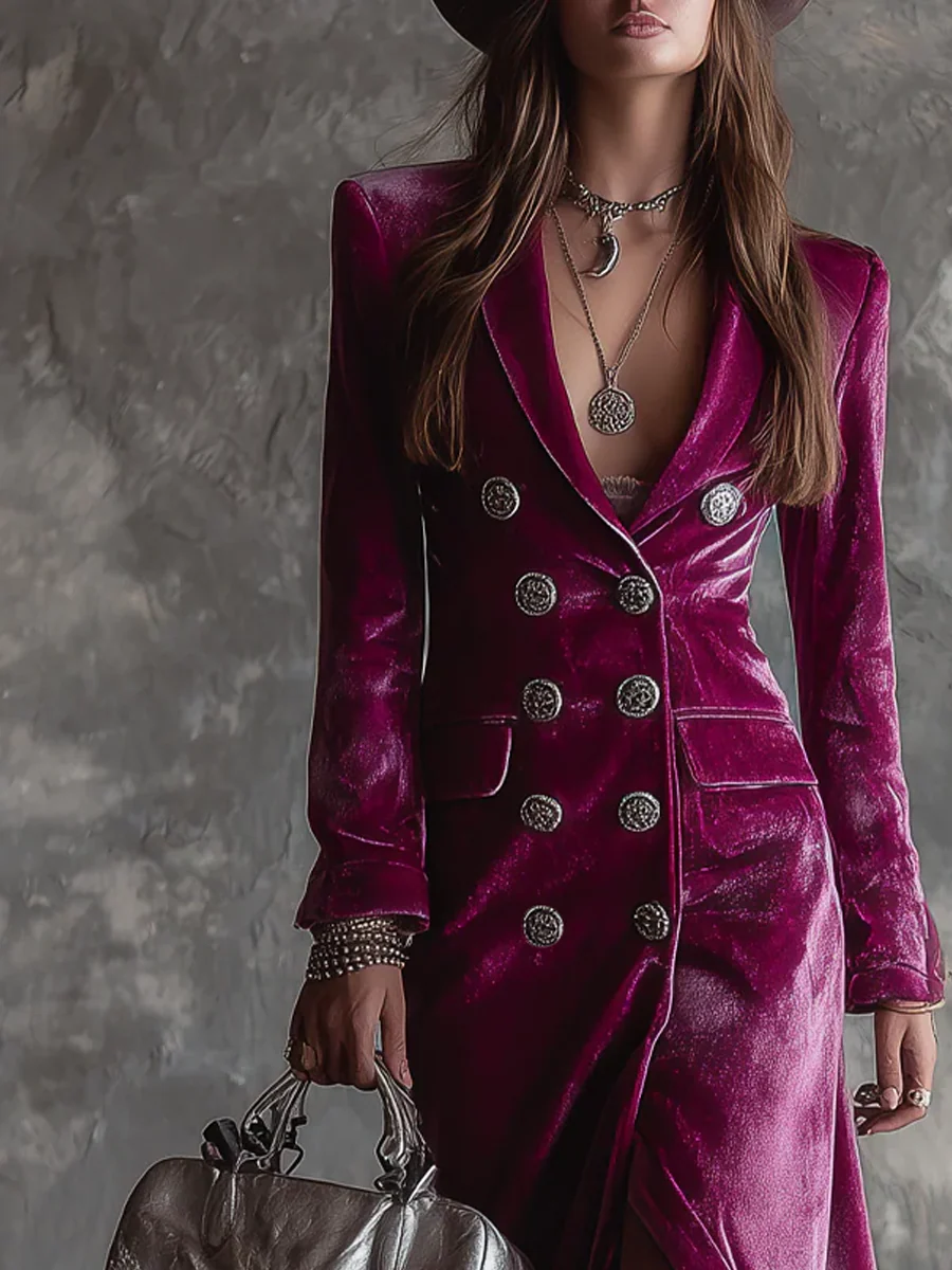 VIENNA | DOUBLE-BREASTED MAXI DRESS