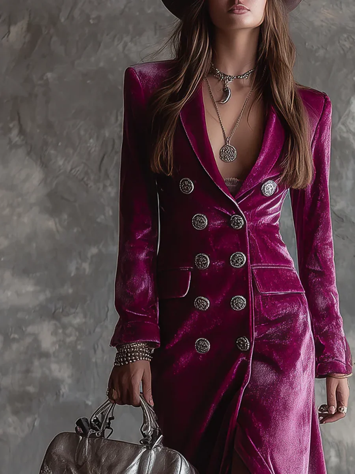 VIENNA | DOUBLE-BREASTED MAXI DRESS