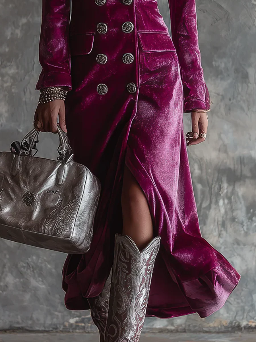 VIENNA | DOUBLE-BREASTED MAXI DRESS
