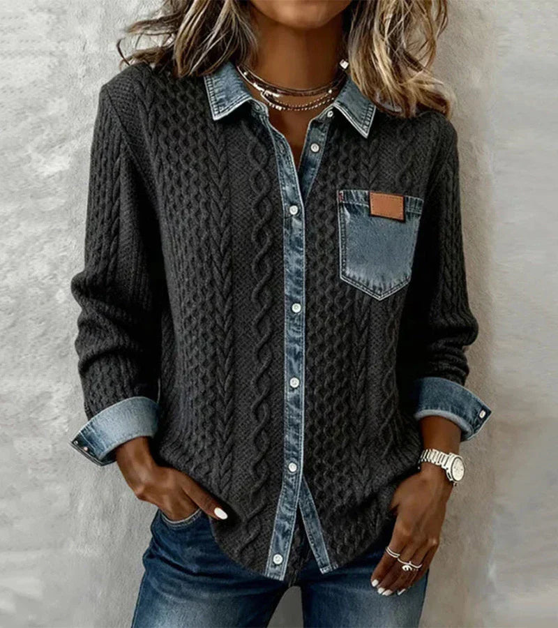 CARRIE | BRAIDED KNIT BLOUSE