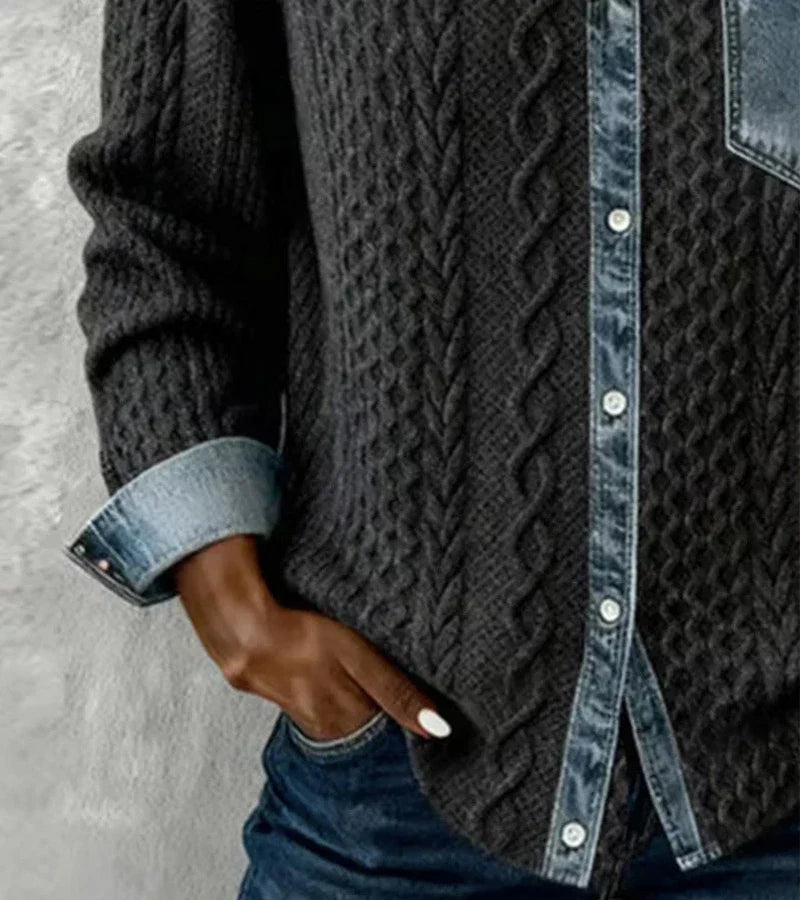 CARRIE | BRAIDED KNIT BLOUSE